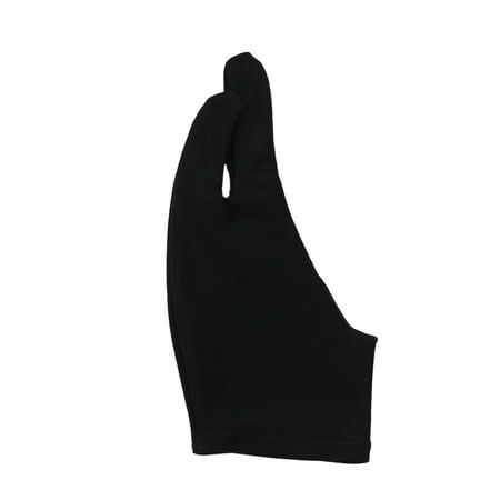 

Two Finger Painting Glove Artist s Drawing Anti-Fouling Glove Sketch Curved Gloves- Size M (Black)