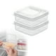 thumbnail image 1 of Contenedores para almacenamiento de queso con tapas | plástico alimentario hermético para conservar queso | paquete de 2 | organizador apilable para queso, mantequilla, especias | 10x10x4.5cm, 1 of 9