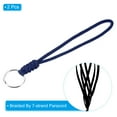 thumbnail image 3 of Uxcell 8" Paracord Lanyard Wrist Keyring Badge Holder Strap, Blue 2 Pack, 3 of 5