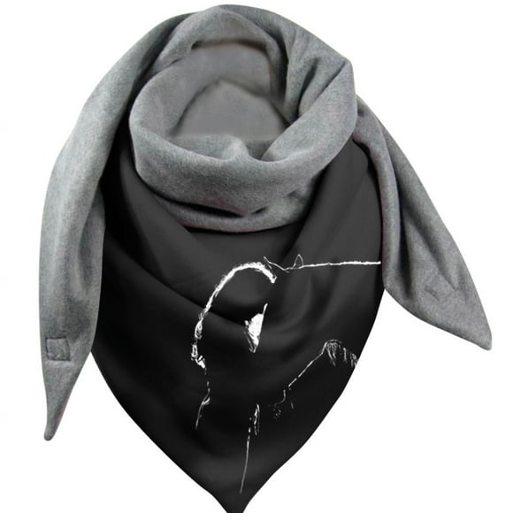 Bufanda estampada de moda, chal cálido simple y grueso Manténgase abrigado en las estaciones de otoño e invierno