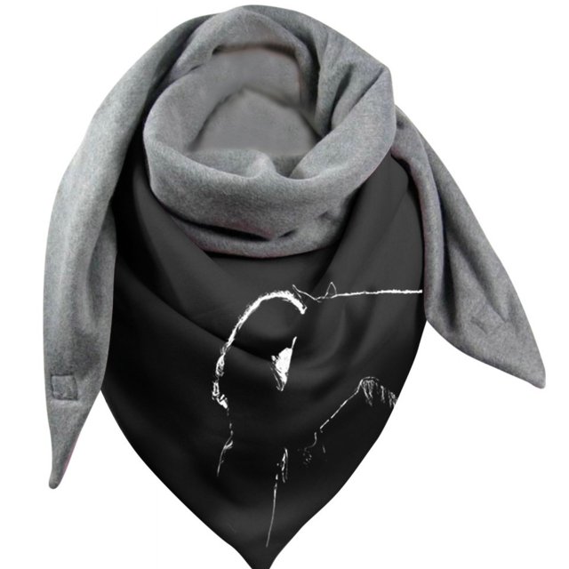 Bufanda estampada de moda, chal cálido simple y grueso Manténgase abrigado en las estaciones de otoño e invierno
