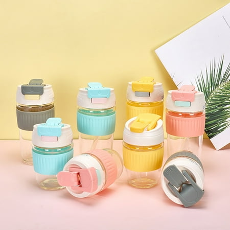 

Water Bottle Safe Leakproof High Borosilicate Glass Straw Drinking Cup for Gift