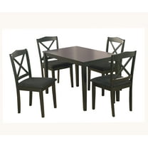 TMS Mason 5-Piece Cross Back Indoor Dining Set, Includes Table and Chairs, Black