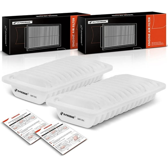A-Premium 2-PC Engine Air Filter Compatible with Toyota Echo 2000-2005 & Scion xA 2004-2006, xB 2004-2006, L4 1.5L