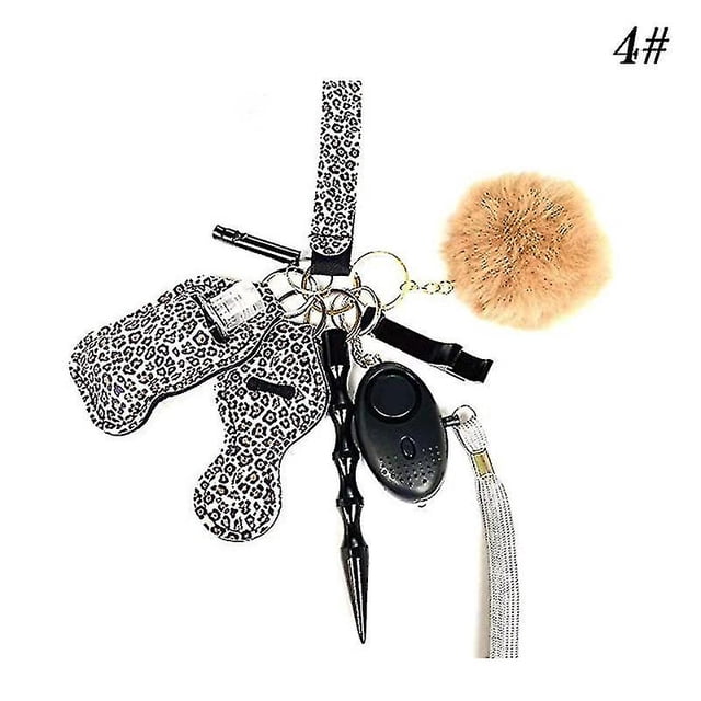 Conjunto de alarma de seguridad personal, mini producto de autodefensa, llavero multifunción para mujeres, niñas y niños