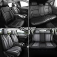 thumbnail image 5 of Red Rain Gray Car Seat Covers Full Set Universal Seat Covers Leather 13Pcs (MK-Gray&Black), 5 of 8