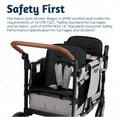 thumbnail image 5 of Keenz VYOO Cochecito con dosel: diseño plegable para fácil almacenamiento, 5 posiciones de asiento para niños, seguridad infantil mejorada, movilidad todoterreno, 2 pasajeros, gris, 5 of 5