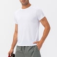 thumbnail image 1 of DPTALR Combinaison de Course Ample pour Homme de Printemps, Absorbant la Sueur, Respirante, Entraînement Physique, Décontractée, Manches Courtes, Col Rond, Haut/chemise, 1 of 8