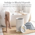 thumbnail image 2 of Pure Enrichment PureBliss Luxury Towel Warmer - Extra Large 20L Heats Towels, Robes, Blankets, or Clothing - Modern Bucket Design, 4 Heat Timer Settings & Auto Shut-Off (White & Brushed Gold), 2 of 7