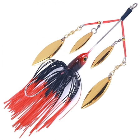 BESTSKY Spinner Bait Fishing Lure Willow+Bladed Spinnerbait Fishing Tackle For Bass