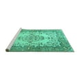 thumbnail image 2 of Ahgly Company Machine Washable Indoor Rectangle Persian Turquoise Blue Traditional Area Rugs, 4' x 6', 2 of 4