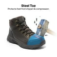 thumbnail image 2 of NORTIV 8 Steel Toe Work Boots for Men Waterproof Slip Resistant Safety Construction Boots TOWER, 2 of 8