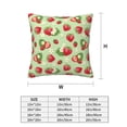 thumbnail image 2 of Throw Pillow Covers, Cute Strawberry Flowers Soft Square Pillow Cases with Invisible Zipper for Couch Bed Sofa, Farmhouse Fall Home Decor 18"x18", 2 of 7