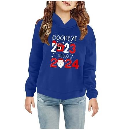 

Odeerbi Toddler Boys Girls Fleece Lined Sweatshirt Cute Print Hoodie Toddler Baby Children s 2024 Casual Christmas Print Sweatshirt For The Baby Gift Blue 3-4 Years