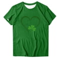 thumbnail image 3 of Nuoqisi Women's St. Patrick's Day Print Plus Size Round Neck Short Sleeve Spring/Summer Base Layer T-Shirt, 3 of 4
