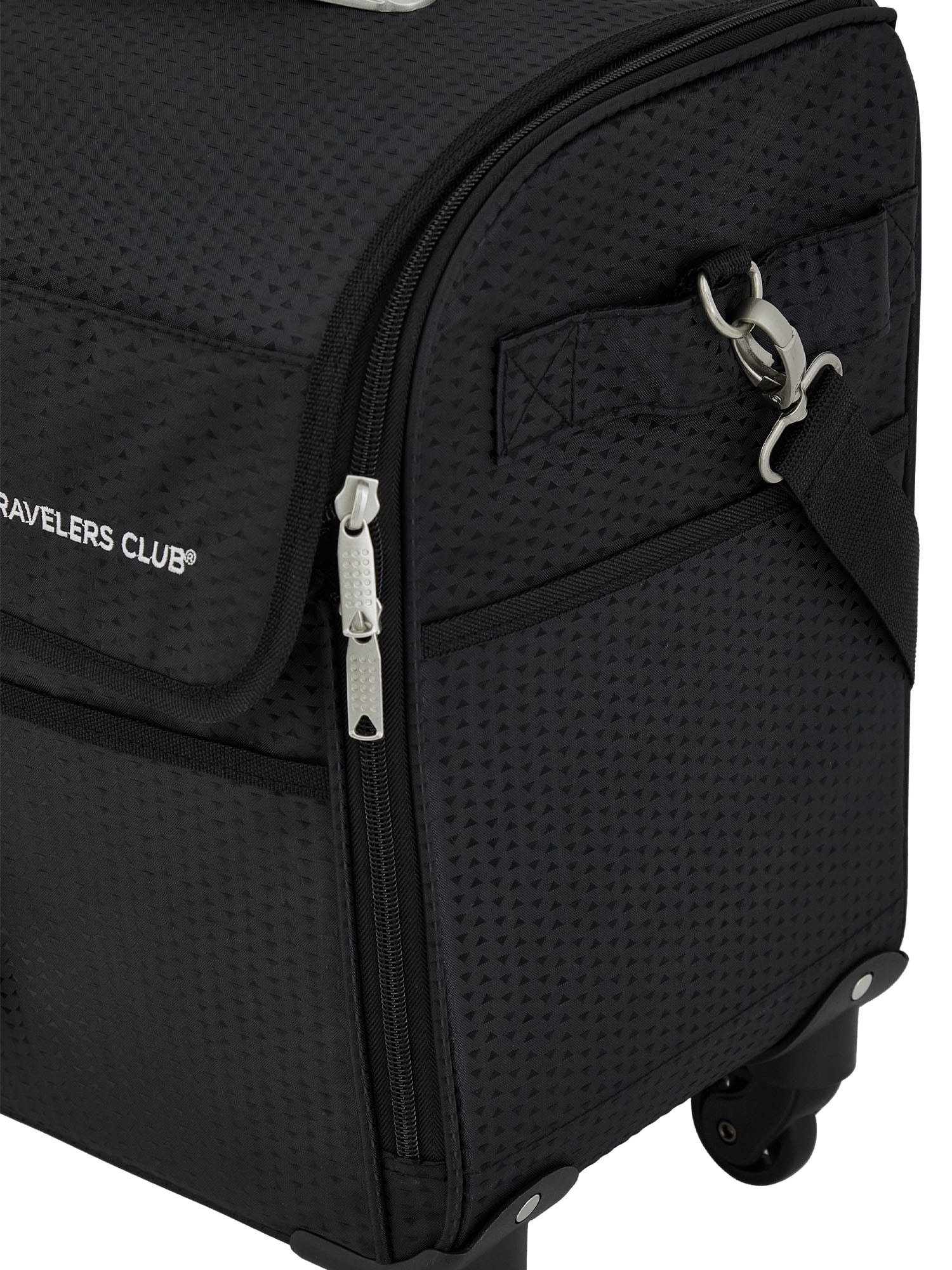 Travelers Club 17-inch Travel 4-Wheel Rolling Sewing Machine Bag, Black