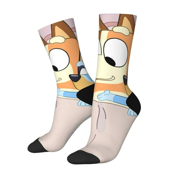 Johaoi Bluey Pattern Crazy Funny Socks for Men Women Colorful Fun Novelty Crew Socks Gifts for Adults Gag Gifts