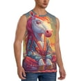 thumbnail image 2 of Kdxio Débardeur Homme Méditant Cheval Mignon Sans Manches pour Musculation Gym Décontracté - Grand, 2 of 7