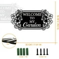 thumbnail image 3 of Welcome to My Garden Metal Wall Art Decor Gunmetal Color Wall Hanging Sign Decor Silhouette Wall Art for Home Garden Hotel Office Wall Christmas Festival Decoration Gift 5.9×11.8", 3 of 8