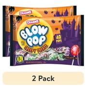 (2 pack) Charms Blow Pop, Halloween, Individually Wrapped, Bubble Filled Gum Lollipops, 22 oz, 40 Piece Bag