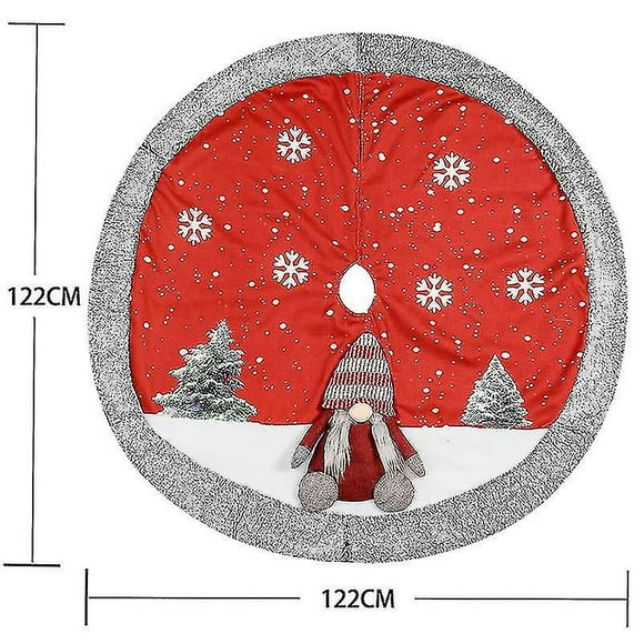 Christmas Tree Skirt Burlap Tree Skirt Gift Christmas Tree Apron Christmas Tree Bottom Decoration Supplies