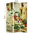 thumbnail image 5 of Foldable 3 Panel Canvas Screen with Spanish Tidings Print, Multicolor - Saltoro Sherpi, 5 of 5