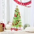 thumbnail image 3 of Best Choice Products 4ft Prelit Colored Christmas Tree, Artificial Tree Holiday Decor w/ LED Lights - Orange Tinsel, 3 of 8