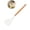 White, variant on Yoloke Wood and Silicone Slotted Spatula - Non-Stick, High Temperature Resistant, Lightweight & Durable for Kitchen, Camping, and Baking | Easy to Clean