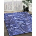 thumbnail image 3 of Ahgly Company Machine Washable Indoor Rectangle Transitional Sky Blue Area Rugs, 5' x 7', 3 of 7