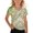 v#6Yellow9, variant on Rggeeun Toddler Girl Blouse Gradient Style V Neck Short Sleeve Cute Scale Print Soft Kids' Summer Comfort Pullover Daily Wear Classic Tops,Green,3-4 Years