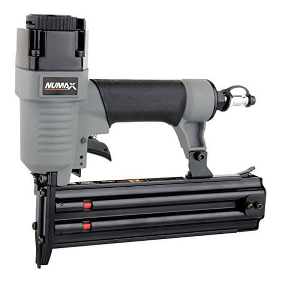 NuMax SBR50 Pneumatic 18-Gauge 2" Brad Nailer Ergonomic and Lightweight Straight Brad Gun with Reload Indicator for Moulding,