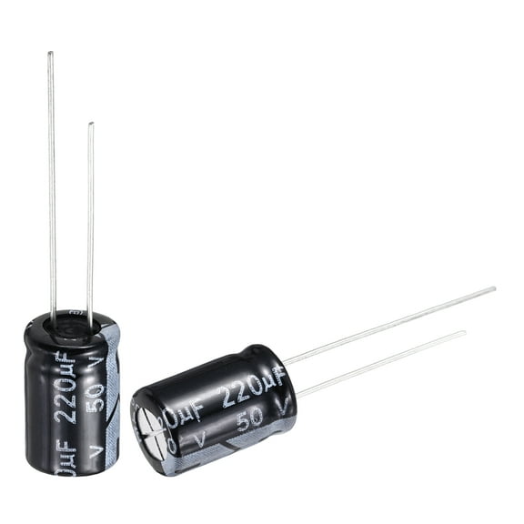 220uF 50V Capacitor, Aluminum Electrolytic Capacitors 105C High Temp 50pcs
