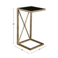 thumbnail image 5 of Uttermost Zafina Contemporary Iron and Glass Side Table in Gold/Black, 5 of 6