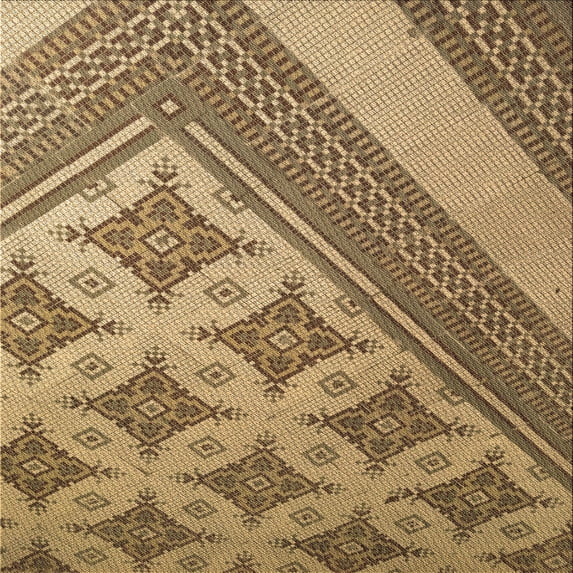 Ahgly Company Indoor Square Patterned Saddle Brown Area Rugs, 8' Square