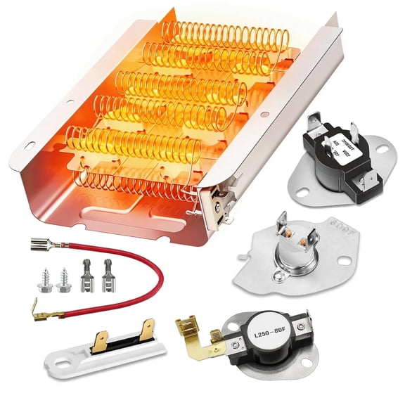 【Upgraded】279838 W10724237 Dryer Heating Element Kit for Whirlpool Kenmore Maytag Dryer - 3977767 3392519 Thermostat Fuse 3387134 397793 Thermostat- Replaces PS334313 4531017 MEDX655dW1 WED4815EW1