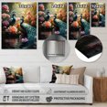 thumbnail image 4 of Designart "Blue Coral Indian Art Dancing Peacocks" Indian Art Metal Wall Art Prints, 4 of 5