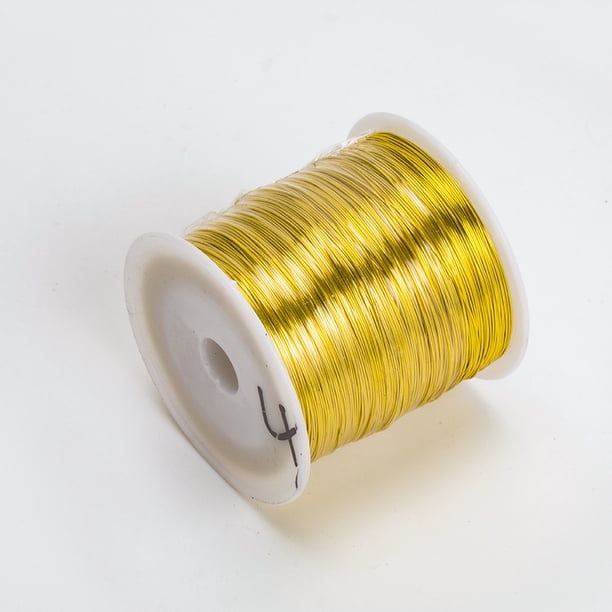 Bobina de alambre de cobre de oro de 18 quilates de color, material de bobinado hecho a mano para bricolaje, joyería, horquilla, joyería, alambre de cobre de forma especial
