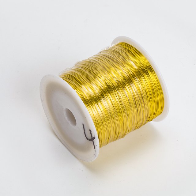 Bobina de alambre de cobre de oro de 18 quilates de color, material de bobinado hecho a mano para bricolaje, joyería, horquilla, joyería, alambre de cobre de forma especial