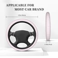 thumbnail image 3 of Fuzoiu Pink Paw Print Elastic Stretch Steering Wheel Cover, Universal 15 Inch Automotive Steering Wheel Cover, Anti-Slip Sweat Absorption Universal Car Accessories for Women Men, 3 of 6
