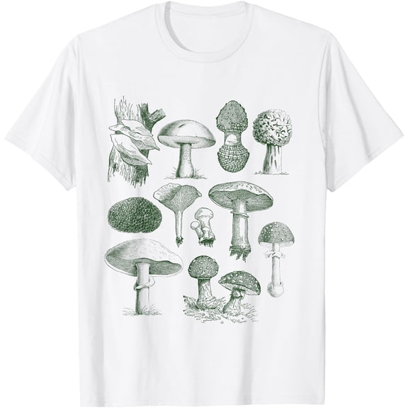 Vintage Mushrooms edible mushrooms foraging gift Fungi Unisex T-Shirt for Men Women Kids Toddler