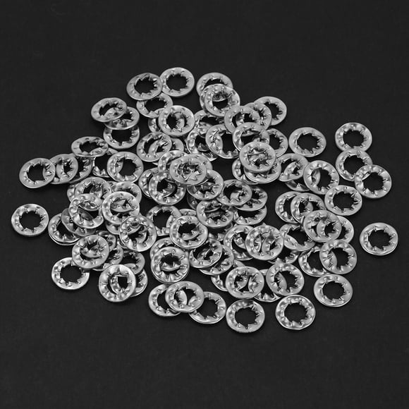 Lock Washers,100pcs Stainless Steel Serrated External Lock Washer Serrated Lock Washer High-Intensity Output