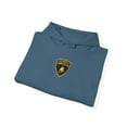 thumbnail image 2 of Lamborghini Classic Italian V12 Supercar Emblem Tee Hoodie Print Small Design - Indigo Blue / L, 2 of 4