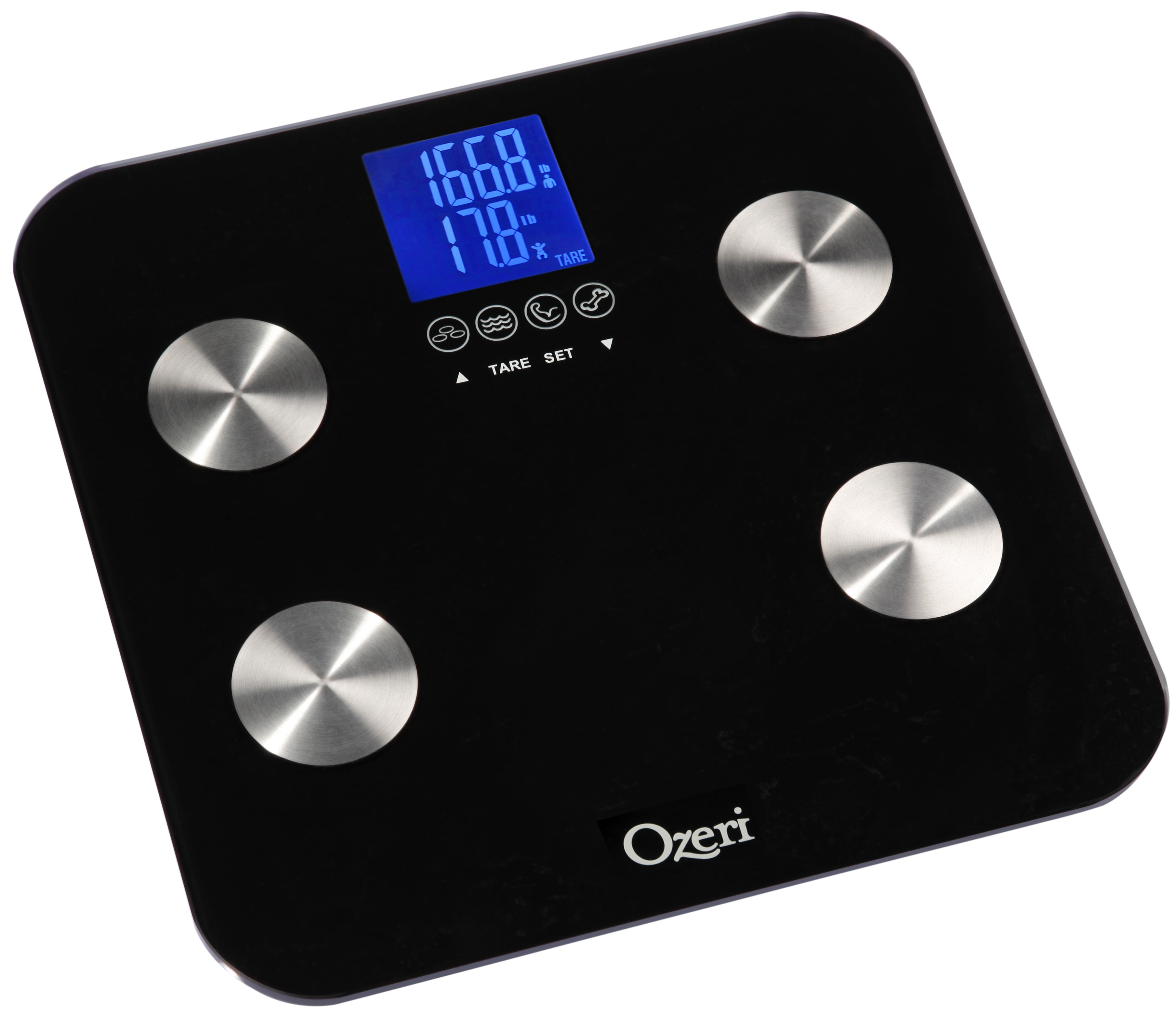 Ozeri Touch 440 lbs Total Body Bath Scale with Auto Recognition and Infant Tare Technology