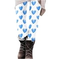 thumbnail image 7 of VgaVtl Women's Leggings Elastic High Waist Blue Yoga Pants for Women Plus Size Slim-Leg Tight Heart Print Soft Workout Pants, 7 of 7