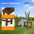 thumbnail image 5 of VINGLI Outdoor Bench Wooden Curved Bench, All-Weather Fire Pit Backless Patio Bench, 2-Person Seating Rustic Garden Bench for Backyard Porch Deck Entryway, 5 of 7