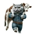 thumbnail image 1 of Cute Shaped RearView Mirror Pendant Auto Interior Car Realistic Animal Hanging Interior Decoration (Flat Car Ornament 2D), 1 of 9
