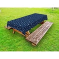 thumbnail image 1 of Indigo Outdoor Tablecloth, Cartoon Like Water Rain Drops on Dark Blue Backdrop, Decorative Washable Fabric Picnic Table Cloth, 58 X 84 Inches,White Navy Blue Pale Blue and Turquoise, by Ambesonne, 1 of 2