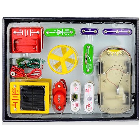 Winkeyes Electronic Discovery Kit Learning Circuit Educational Electronic Block Kit Powered by Solar/ Battery Best DIY Toy for Ages 8+