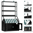 thumbnail image 3 of Homfa Dog Crate with Storage Shelves, 4-Tier Wooden Dog Crate with 2 Doors, Dog Kennel Indoor Furniture for Small/Medium Dog and Cats, 3 of 5