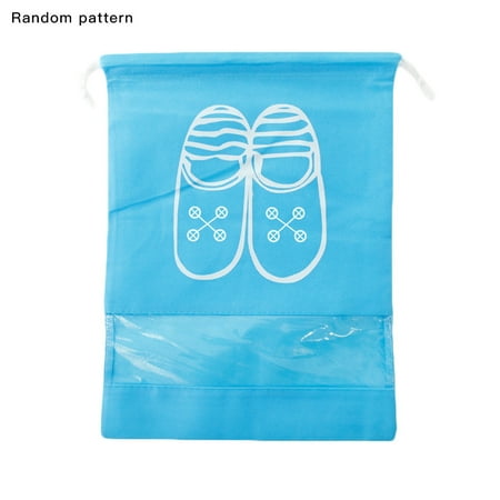 

Travel Shoes Storage Bag Sandals Sneakers Slippers Dustproof Drawstring Pouch Portable Large Sky Blue